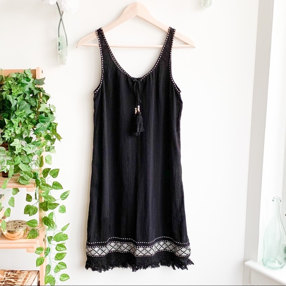 J. Crew Dresses & Skirts - J. Crew Black Fringe Shift Dress